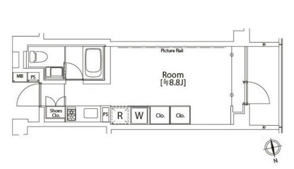 カスタリア市ヶ谷の物件間取画像